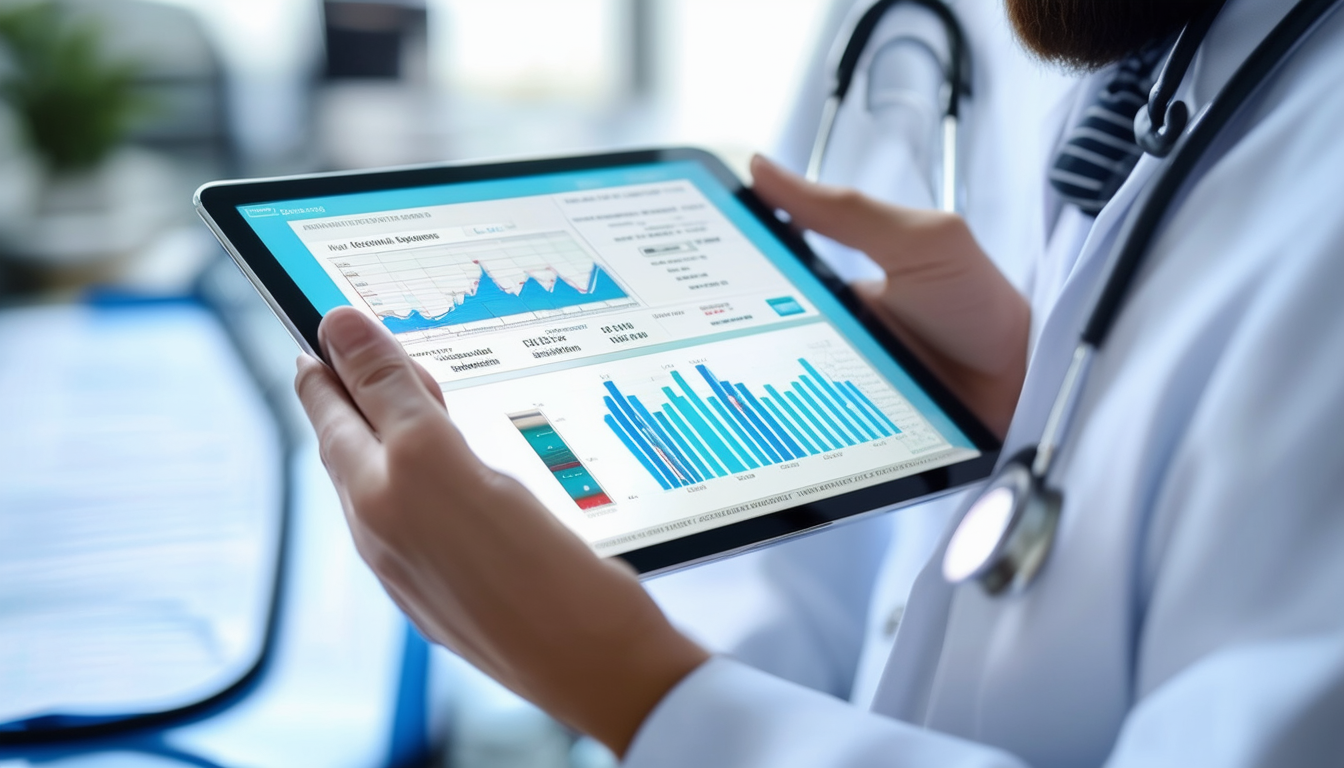 A healthcare professional using automated financia